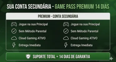 Xbox Game Pass - Conta Secundária (Jogue na sua principal)