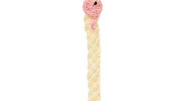 Prendedor de Chupeta Amarelo Trançado com Detalhe Amigurumi