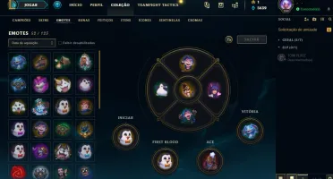 Conta lvl 260 platina com nick 3 letras