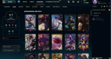Conta lvl 260 platina com nick 3 letras