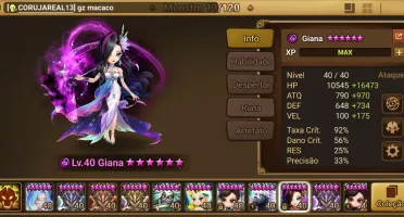 Conta End Game Summoners Wars 4 LDs