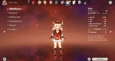 Diluc + Klee + Childe + Zhongli + Venti + Keqing C1