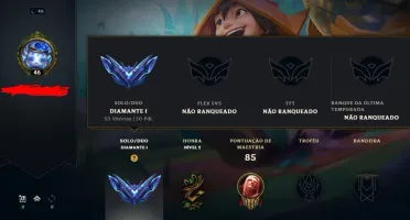 Conta Smurf Diamante 1 MMR Bom
