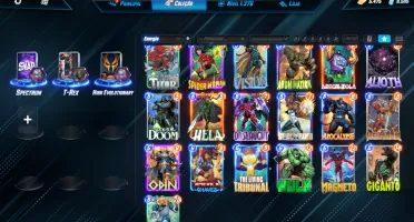 Conta marvel Snap.1.375/ 9.5K Crédito 5.5K Ouro