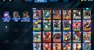 Conta marvel Snap.1.375/ 9.5K Crédito 5.5K Ouro