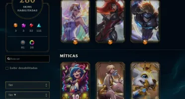 CONTA LEAGUE OF LEGENDS 280 SKINS 4 MIL REAIS GASTOS