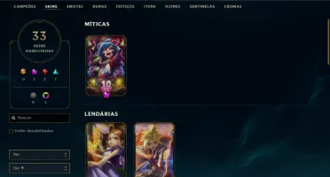 Conta League of Legends Full Acecsso 33 skins