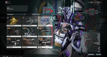 Conta Warframe com 693 platinas, warframes e armas build