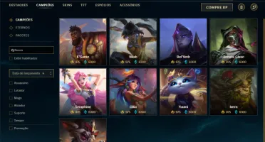 Conta ouro 1 com 155 Champs e 113 Skins ( MAIN ADC )