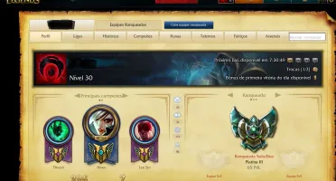 Platina3 + 20 Skins + 2 RunePages + 91 Champions
