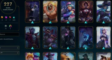 FULL ACESSO - LVL 383 - 227 Skins - TODOS Champions