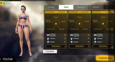 Conta de Free Fire zerada com cubo mágico.