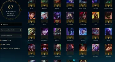 Conta LoL Unranked Ex prata 1 - 2 paginas de runa 33 Champs