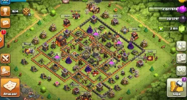 clash of clans, 1 cv9.5 e um Cv9 bem upado