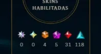 conta de lol 296 skins unranked