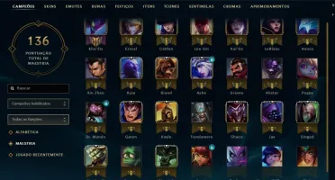 V> Conta lol diamante 5 com email e 64% de winrate
