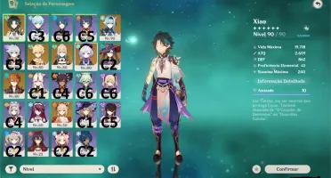 CONTA AR56 (EULA+PINHOS, YOIMIYA, XIAO, CHIELD, JEAN, QIQI)