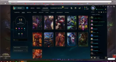 Conta lol Gold 3 , com skins boas 33 champs 18 skins