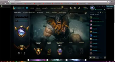 Conta lol Gold 3 , com skins boas 33 champs 18 skins