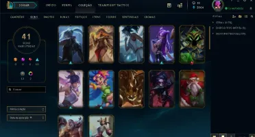 Conta Lol 100 campeões - 41 skins