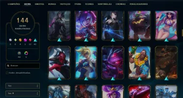 Prata 2 com 130 Champs e 144 Skins ( ADC / SUP )