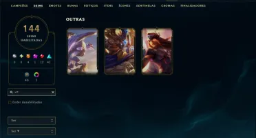Prata 2 com 130 Champs e 144 Skins ( ADC / SUP )