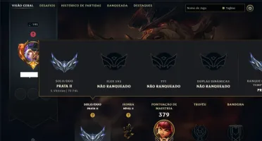 Prata 2 com 130 Champs e 144 Skins ( ADC / SUP )
