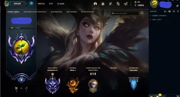 Vendo conta league of legends . Elo D4 com 153 skins