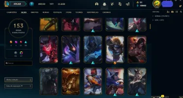 Vendo conta league of legends . Elo D4 com 153 skins