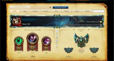 CONTA NO LEAGUE OF LEGENDS PLATINA III