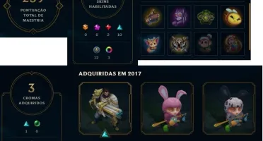 GOLD 4 em 2018, 112champs, 37skins (2 lendárias)