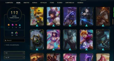 Conta platina 2 com TODOS os champs e 112 skins ( MAIN ADC )