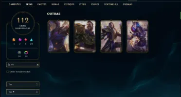 Conta platina 2 com TODOS os champs e 112 skins ( MAIN ADC )