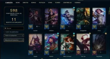 Conta platina 2 com TODOS os champs e 112 skins ( MAIN ADC )