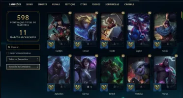 Conta platina 2 com TODOS os champs e 112 skins ( MAIN ADC )
