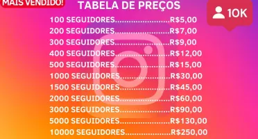 Instagram - Seguidores Brasileiros / ALTA QUALIDADE /