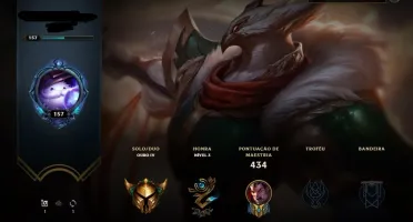 Conta Lol lvl 157 - gold 4 - 76 skins e todos os champs