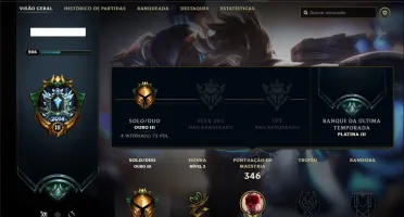 Conta ouro 3 com 161 skins e 134 champs (7 Vitoriosas)