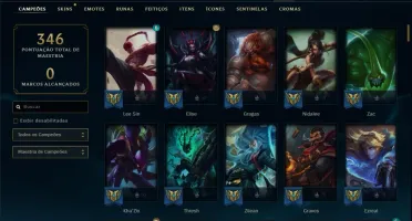 Conta ouro 3 com 161 skins e 134 champs (7 Vitoriosas)
