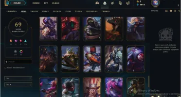 CONTA LVL 166 - GOLD III - 69 SKINS