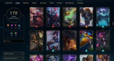 LEAGUE OF LEGENDS | UNICO DONO | + de R$1700,00 em SKINS!