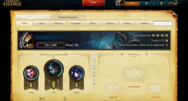 CONTA LV 28 / 1º MD10 / 44 CAMPEÕES / 7 SKINS