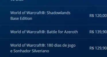 Conta World of Warcraft FA