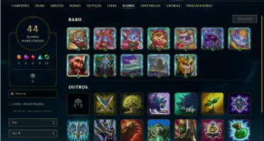 Platina 1 com 50 Champs e 2 Skins