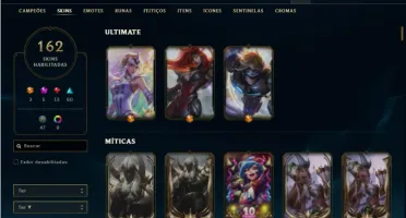 Conta Platina 1 com 155 Champs e 162 Skins + 4 Prestigios
