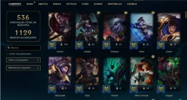 Conta Platina 1 com 155 Champs e 162 Skins + 4 Prestigios