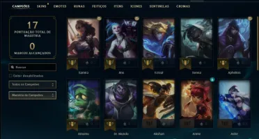 Conta prata 2 com 6 Skins e 26 Champs + 1050 RP
