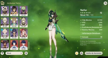 Conta Genshin - AR 60 / 37 personagens 5★ / 13 armas 5★