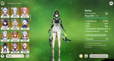 Conta Genshin - AR 60 / 37 personagens 5★ / 13 armas 5★