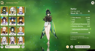 Conta Genshin - AR 60 / 37 personagens 5★ / 13 armas 5★